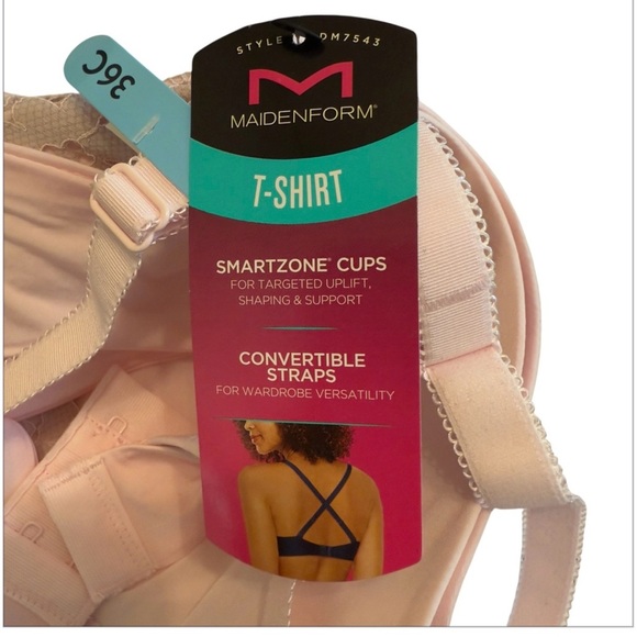 Maidenform -One Fabulous Fit 2.0 Tailored Demi T-Shirt Bra Ballerina Slipper 36D - Picture 4 of 4
